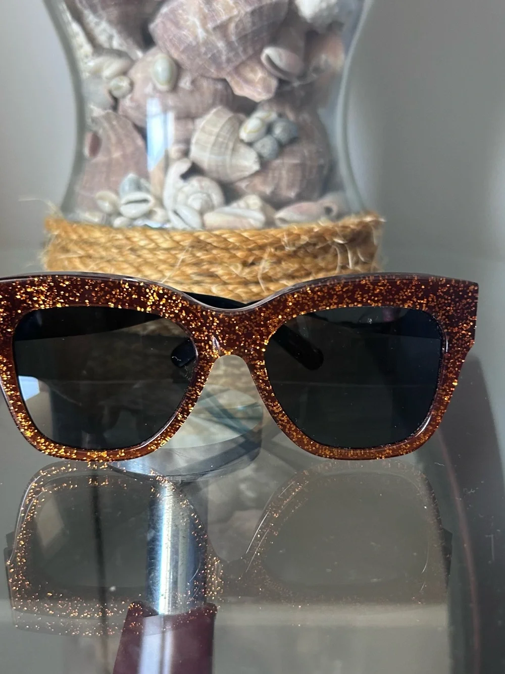 Coach Amber Saddle Glitter Sunglasses